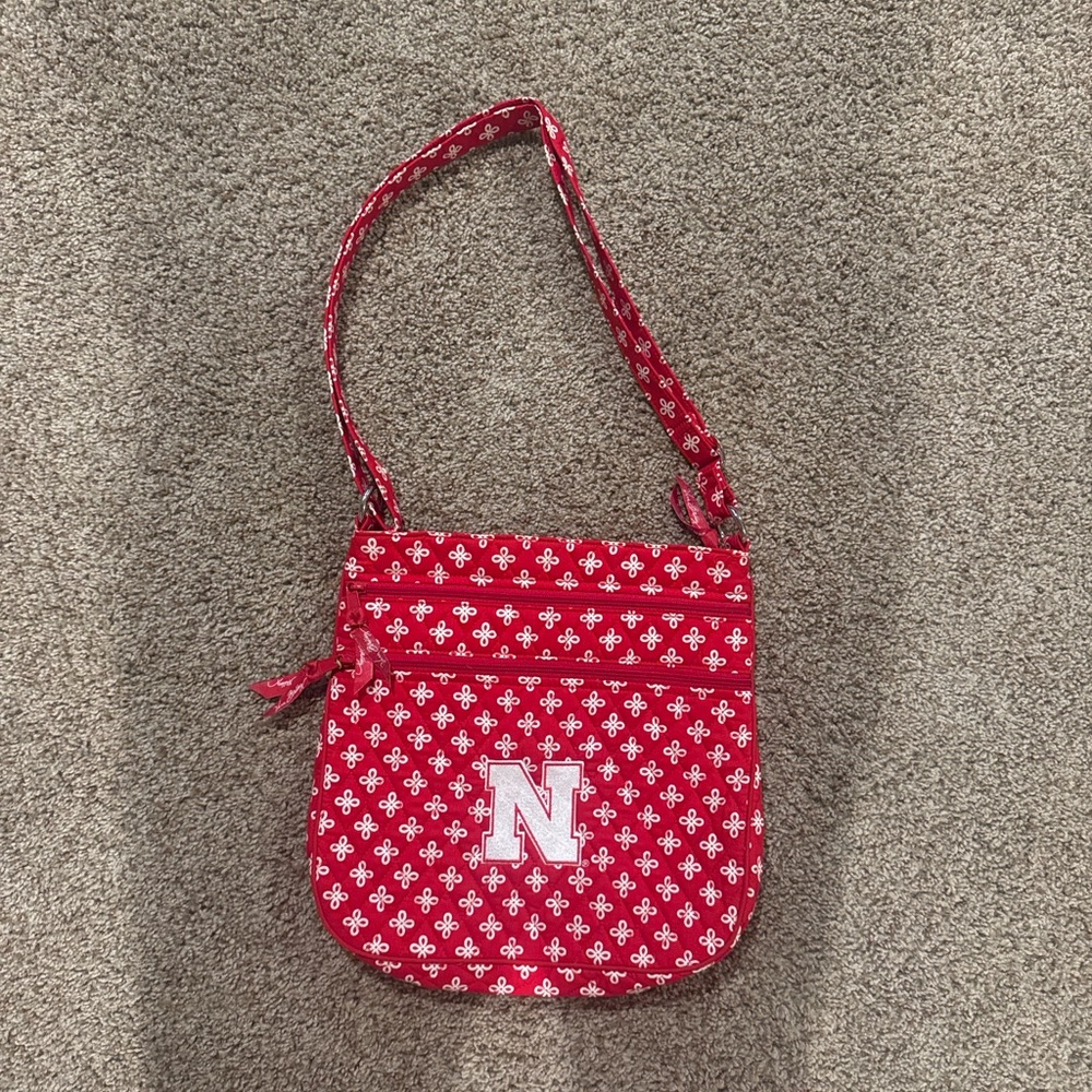 Vera Bradley Red and White Crossbody Bag